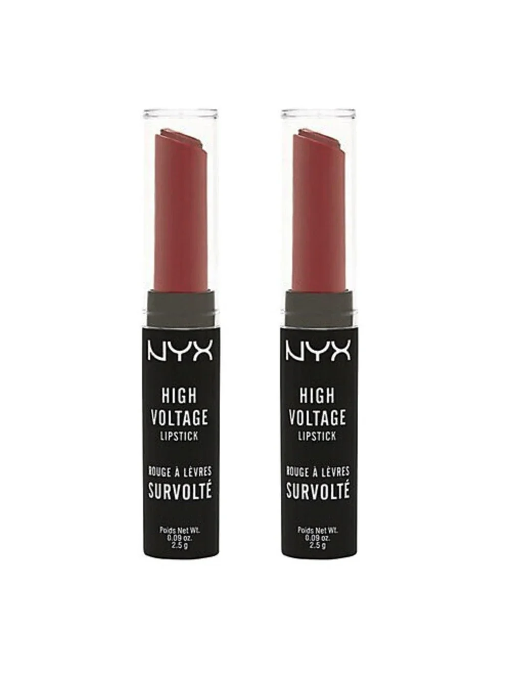 2-Pack New NYX High Voltage Lipstick in HVLS20 Burlesque (Sealed, Lot of 2)